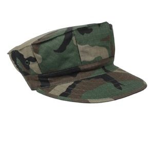 USMC The Marine Corps US Military Issue Woodland Camo Utility Cap Patrol Hat XS